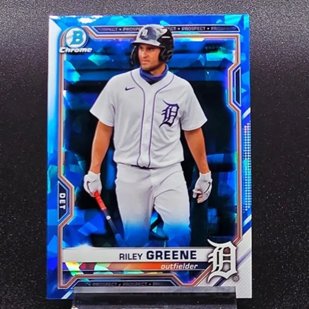 Riley Greene Bowman Chrome Sapphire Holiday SSP RC Detroit Tigers Star Rookie